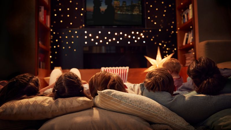 noite de cinema em família